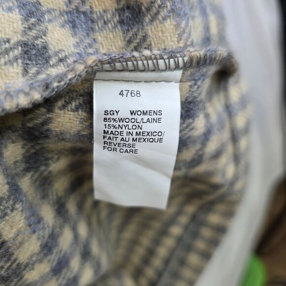 Woolrich Womens Vintage Large Plaid Wool Blend Shirt Jacket Outdoor Deadstock - Picture 4 of 7